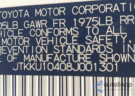 2008 Scion Xd z USA, uszkodzony, nr VIN JTKKU10408J001301